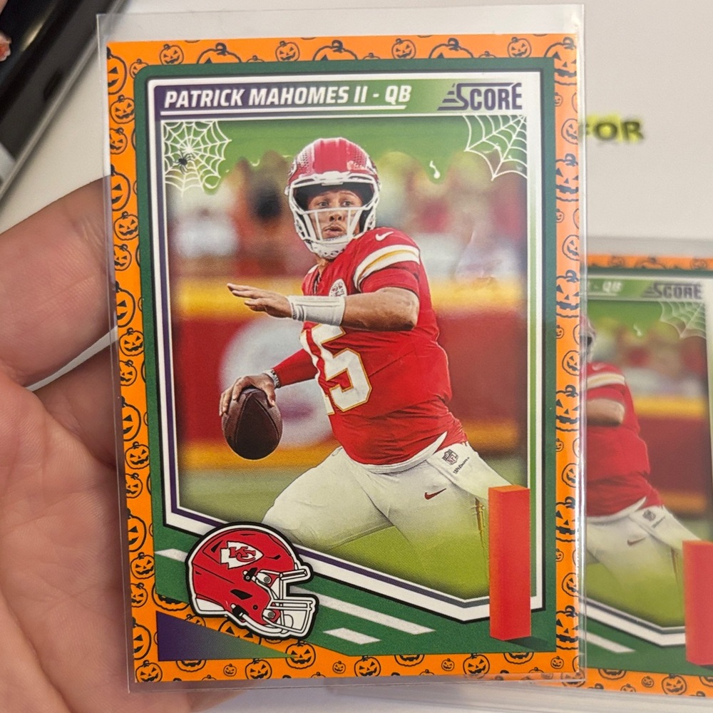 Panini Halloween Football Card - Red and Orange